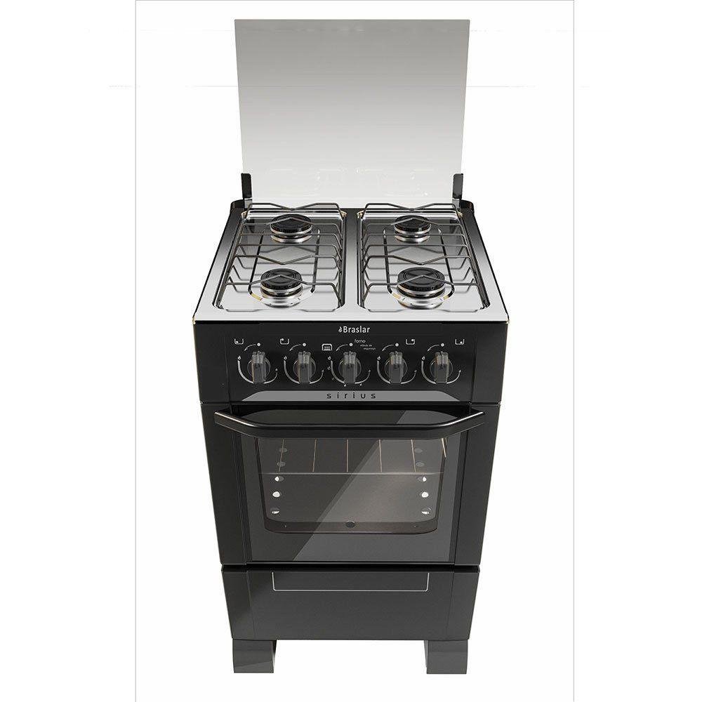Fogão 4 Bocas Mesa de Inox Sírius Acendimento Manual Bivolt - 4