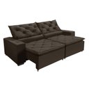 Ver imagem 1 de Sofá Monaco Retratil e Reclinavel 2,92 Mts Suede Marrom Sd Estofados