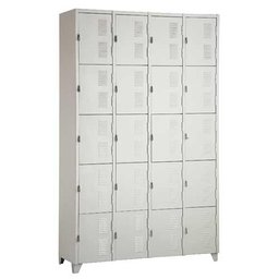 Armário Roupeiro De Aço Vestiário Academia 20 Portas Locker Cinza - 1