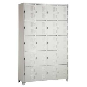 Armário Roupeiro De Aço Vestiário Academia 20 Portas Locker Cinza
