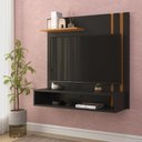 Ver imagem 1 de Painel Suspenso Para TV Até 32" Light Prado - Preto / Freijó
