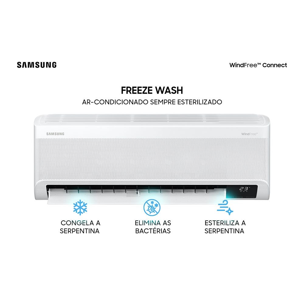 Ar Condicionado Split Inverter Samsung WindFree Connect 12000 BTUs Quente/Frio 220V  AR12BSEAAWKXAZ - 8