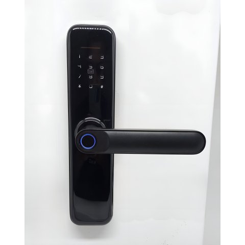 Fechadura Eletrônica Digital Biométrica Beluni New Black Tuya Smart Wifi 422