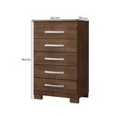 Ver imagem 4 de Guarda-Roupa Casal 6 Portas 2 Gavetas e Cômoda 5 Gavetas Itapema Marrom/Malbec