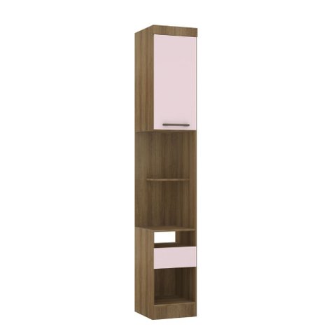 Mesa de Cabeceira Alta 38cm 1 Porta 1 Gaveta Paris Luciane