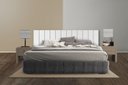 Ver imagem 2 de Cabeceira p/ Cama King Lambri Painel MDF Modular 3M 198x90cm:Branco