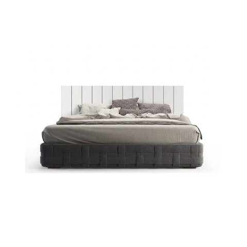 Cabeceira p/ Cama King Lambri Painel MDF Modular 3M 198x90cm:Branco