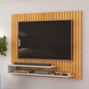 Ver imagem 2 de Painel Tv 55 Pol 134cm Ripado David D04 Cedro/bali - Mpozenato