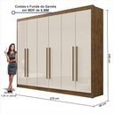 Ver imagem 3 de Guarda Roupa Casal Zeus 6 Portas 7 Gavetas em MDF Dobradiça Slow Móveis D Doro