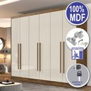 Ver imagem 6 de Guarda Roupa Casal Zeus 6 Portas 7 Gavetas em MDF Dobradiça Slow Móveis D Doro