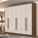 Ver imagem 1 de Guarda Roupa Casal Zeus 6 Portas 7 Gavetas em MDF Dobradiça Slow Móveis D Doro