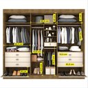 Ver imagem 5 de Guarda Roupa Casal Zeus 6 Portas 7 Gavetas em MDF Dobradiça Slow Móveis D Doro
