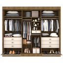 Ver imagem 4 de Guarda Roupa Casal Zeus 6 Portas 7 Gavetas em MDF Dobradiça Slow Móveis D Doro