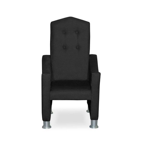Mini Cadeira Poltrona Infantil Troninho Decorativa Suede Preto