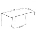 Ver imagem 3 de Mesa de Jantar 8 Lugares Indianápolis com Vidro Mel/perola/off White - Panorama Móveis