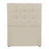 Cabeceira Box Shop Clean Solteiro 90cm Em Couro Sintético Bege - 2
