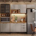 Ver imagem 2 de Armario de Cozinha Firenze com 10 Portas e 2 Gavetas Amendola/nude Prime Tx