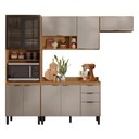 Ver imagem 4 de Armario de Cozinha Firenze com 10 Portas e 2 Gavetas Amendola/nude Prime Tx