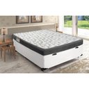 Ver imagem 7 de Cama Box Baú Casal + Colchão Ortobom Iso 100 Espuma D33 138x188x60 Branco