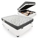 Ver imagem 1 de Cama Box Baú Casal + Colchão Ortobom Iso 100 Espuma D33 138x188x60 Branco