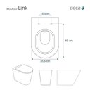 Ver imagem 7 de Assento Poliester Soft Close Antimicrobiano Link Lk Branco para Vaso Deca com Ferragem Dourada