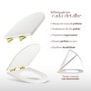 Ver imagem 5 de Assento Poliester Soft Close Antimicrobiano Link Lk Branco para Vaso Deca com Ferragem Dourada