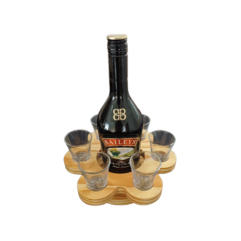 Suporte Redondo para Destilados com 6 Copos