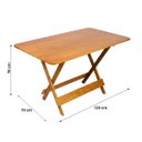 Ver imagem 4 de Mesa 120x70 Dobrável Madeira Maciça 6 Lugares Bar