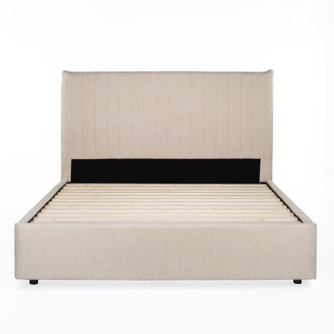 Cama Estofada Calla Queen 122 Cm X 180 Cm Bege