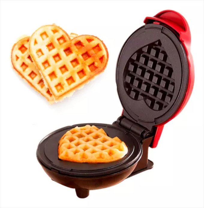 Forma Máquina de Fazer Waffle Grill Panqueca Elétrica 110v - 8