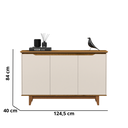 Ver imagem 4 de Aparador Buffet 3 Portas Moderno Mdf/mdp Multiuso Retro Top