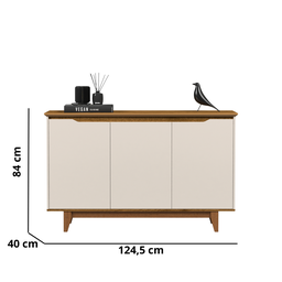 Aparador Buffet 3 Portas Moderno Mdf/mdp Multiuso Retro Top - 4