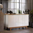 Ver mais imagens de Aparador Buffet 3 Portas Moderno Mdf/mdp Multiuso Retro Top