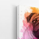 Ver imagem 3 de Quadro Pug Cachorro Cão Tinta Aquarela Canvas 20x30cm