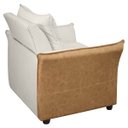 Ver imagem 3 de Cadeira Decorativa Poltrona Boston para Sala Bouclé e Corino:bege Claro
