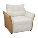 Ver imagem 2 de Cadeira Decorativa Poltrona Boston para Sala Bouclé e Corino:bege Claro