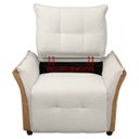 Ver imagem 5 de Cadeira Decorativa Poltrona Boston para Sala Bouclé e Corino:bege Claro