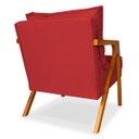 Ver imagem 4 de Poltrona Mona Luxo Clinica Recepção Sala de Estar em Veludo:vermelho