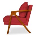 Ver imagem 2 de Poltrona Mona Luxo Clinica Recepção Sala de Estar em Veludo:vermelho