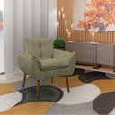 Ver imagem 2 de Poltrona Decorativa Sala de Estar Escritório Quarto Prime Cor: Capuccino