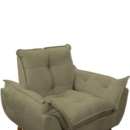 Poltrona Decorativa Sala de Estar Escritório Quarto Prime Cor: Capuccino - 6