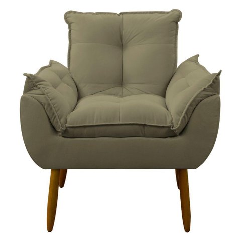 Poltrona Decorativa Sala de Estar Escritório Quarto Prime Cor: Capuccino