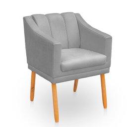 Poltrona Cadeira para Sala Confortável e Moderna Mila Suede - 5