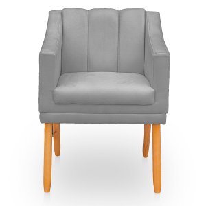 Poltrona Cadeira para Sala Confortável e Moderna Mila Suede