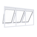 Ver imagem 1 de Janela Maxim Ar 3 Seções Aluminio Branco Linha 25 - 80x200