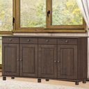 Ver imagem 2 de Balcao Madeira Maciça 4 Portas 4 Gavetas 169 Cm 8929 Cafe Milani Store