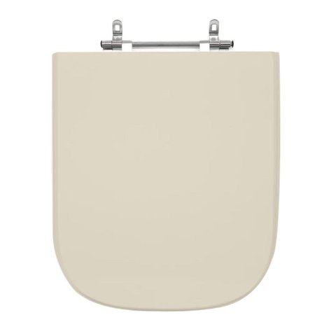 Assento Sanitário Poliéster para Louça Quadra (deca) Aço (reb. Oculto) Creme