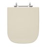 Assento Sanitário Poliéster para Louça Quadra (deca) Aço (reb. Oculto) Creme - 1