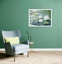 Ver imagem 1 de Quadro Decorativo Flor de Lótus - 50x70cm:moldura Branca
