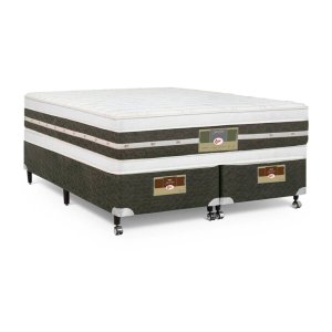 Cama Box King Castor Silver Star Air Double Face Tecnopedic 193x203x61 + Box Castor